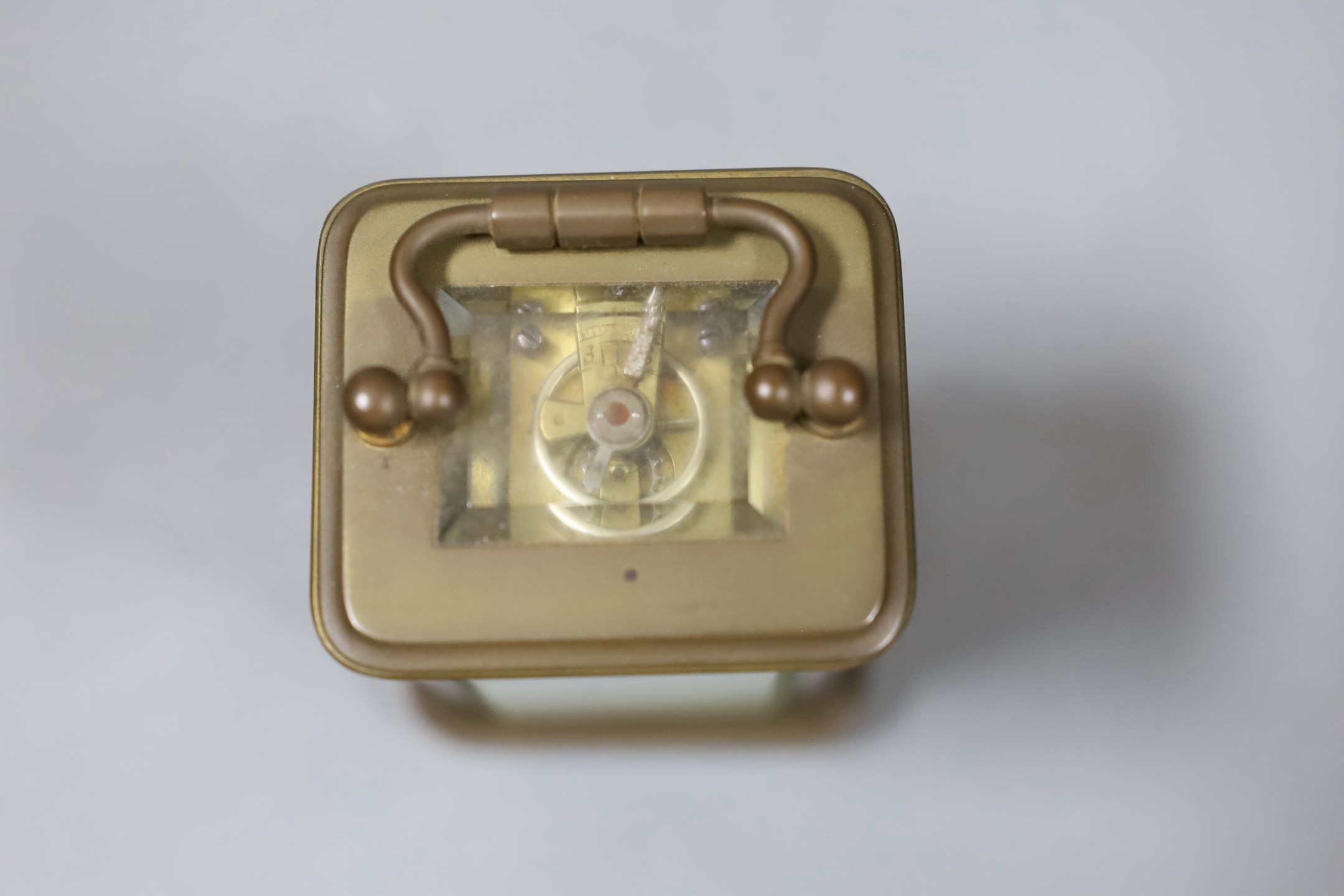 Miniature brass cased carriage clock